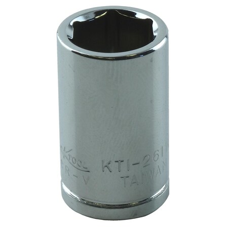 K-Tool International 1/4" Drive, 10mm Metric Socket, 6 Points, Standard 6Pt, Chrome 1/4"Dr, 10mm KTI-26110